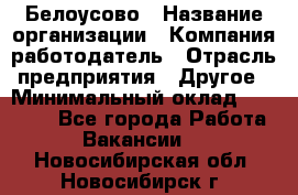 Белоусово › Название организации ­ Компания-работодатель › Отрасль предприятия ­ Другое › Минимальный оклад ­ 30 000 - Все города Работа » Вакансии   . Новосибирская обл.,Новосибирск г.